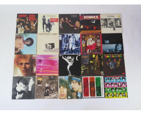 Selection 33 rpm LP records artists include The Jam, The Rolling Stones, The Who, David Bowie, Jimi Hendrix, Etc. 
