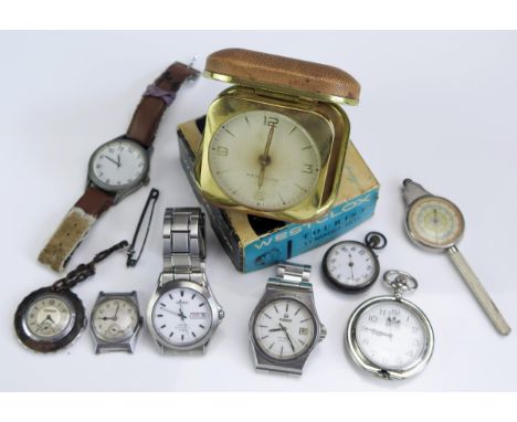 A Selection of Wristwatches including West End Watch 'Secundus' (running), Tissot, Seiko, silver cased ladies fob watch (A/F)