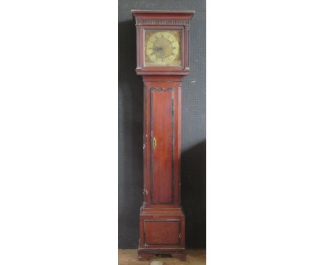 James Pike, Newton Abbot, an 18th century mahogany and ebony crossbanded longcase clock, the hood with moulded cornice and sq