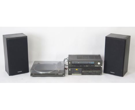 Technics Turntable Hifi System including DC Servo Automatic Turntable System SL-B210, FM/MW/LW Stereo Receiver SA-120L, Stere