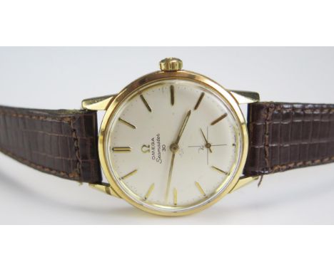 An OMEGA Seamaster 30 Gold Plated Manual Wind Wristwatch, 35mm case, back no. 125. 003-62, caliber 269 movement no. 20214285.
