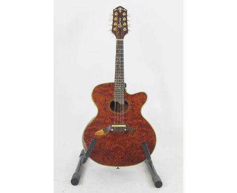 Crafter M70E Electro-Acoustic Mandolin with quilted maple effect top and soft case 