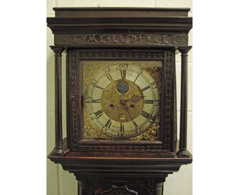 An 18th century longcase clock by Benjamin Barlow Oldham, the eight day movement striking on a gong with 31cm square brass fa