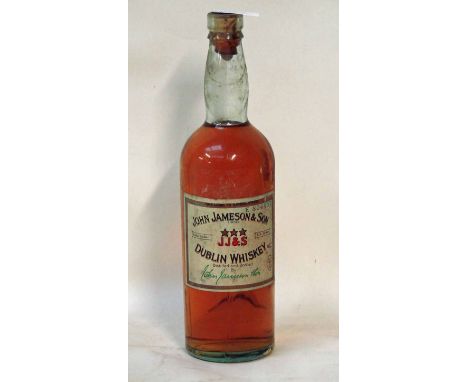 John Jameson and Son, JJ and S Dublin Whisky, one bottle number E804803 circa 1920 level to base of neck, label intact, no ne