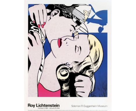 Roy Lichtenstein (New York 1923 - New York 1997). The Kiss. 1993. Farboffset. 85 x 67 cm. L. u. handsign. Roy Lichtenstein, u