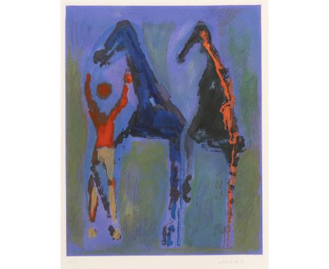 Marino Marini (Pistoia 1901 - Viareggio 1980). Marino from Shakespeare II, Tafel V. Radierung und Aquatinta/Arches. 49,5 x 38