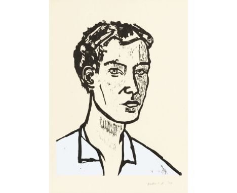 Stephan Balkenhol (Fritzlar 1957). Kopf. 2004. Holzschnitt. 69,5 x 50 cm (Passepartout-Ausschnitt). R. u. sign. und dat. Balk