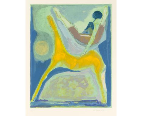 Marino Marini (Pistoia 1901 - Viareggio 1980). Marino from Shakespeare II, Tafel VII. Radierung und Aquatinta/Arches. 49 x 38