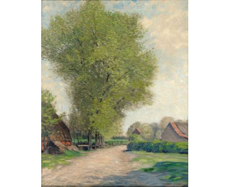 Hans am Ende (Trier 1864 - Stettin 1918). Frühling. Öl/Lw. 76 x 60,5 cm. R. u. sign. Hans am Ende, auf dem Keilrahmen bez. 'W