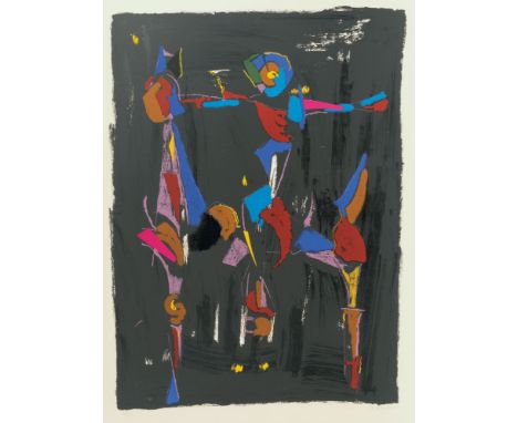 Marino Marini (Pistoia 1901 - Viareggio 1980). Bunter Reiter I. 1975. Lithographie/Arches. 79 x 60 cm. Ungerahmt. R. u. mit B