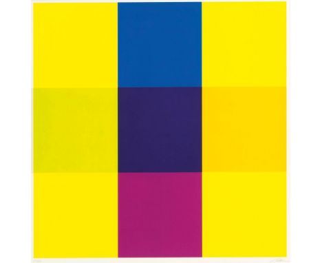 Richard Paul Lohse (Zürich 1902 - Zürich 1988). Drei Farbgruppen I. Drei Farbsiebdrucke. 57 x 57 cm. Jeweils r. u. mit Bleist