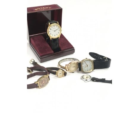 A Collection of vintage dress watches including Rotary, Sekonda, Timex. This lot cannot be posted