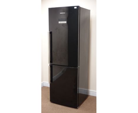 Grundig GKN16820B fridge freezer, W60cm, H184cm, D64cm (This item is PAT tested - 5 day warranty from date of sale) Condition