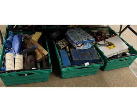 3 Crates of mixed tools