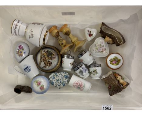 A quantity of miscellaneous ceramics including Royal Worcester egg coddlers