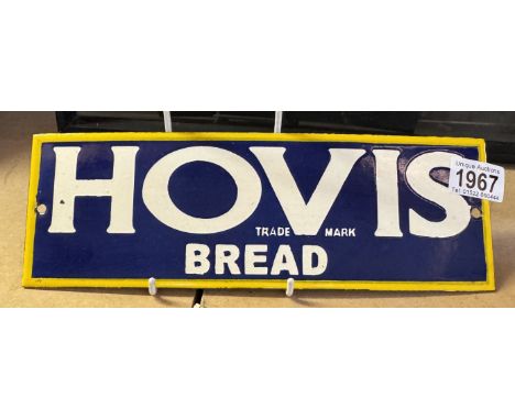A retro Hovis Bread enamel sign. 30.5 x 10cm