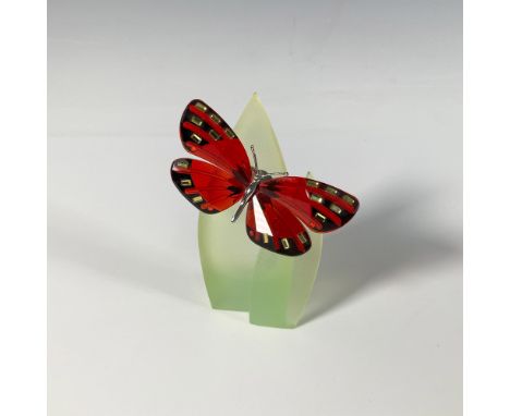 Part of the Exotic Butterflies collection, a dazzling butterfly with red crystal wings adorned with yellow and red gemstones,