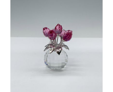 Beautiful vase filled with pink tulips that was part of the Flower Dreams collection. Add a touch of springtime to your home 
