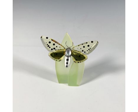 Part of the Insects and Butterflies collection, a stunning butterfly with spotted yellow crystal wings and a sterling silver 