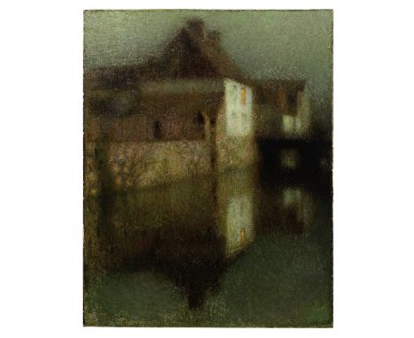 HENRI LE SIDANER (1862-1939)Le Canal au clair de lune, Gisors signed 'Le Sidaner' (lower left)oil on canvas laid down on boar