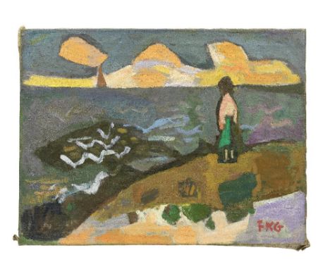 FRIEDRICH KARL GOTSCH (1900-1984)Auf der Mole signed with the artist's initials 'FKG' (lower right); signed, inscribed and da