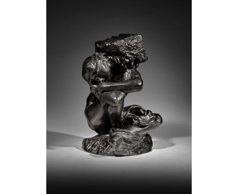 AUGUSTE RODIN (1840-1917)Cariatide tombée portant sa pierre, petit modèle signed 'A. Rodin' (on the left side of the base), i