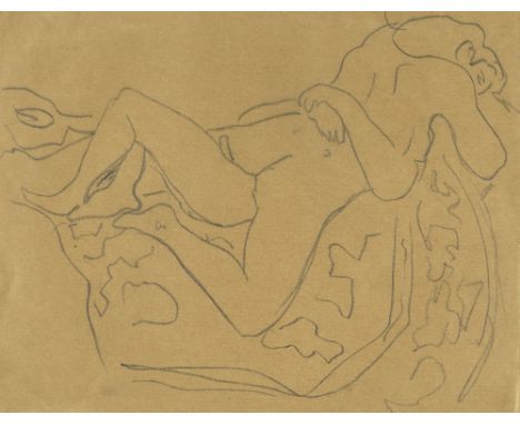 ERNST LUDWIG KIRCHNER (1880-1938)Liebespaar pencil on paper34.3 x 44.5cm (13 1/2 x 17 1/2in).Executed in 1908Footnotes:The wo