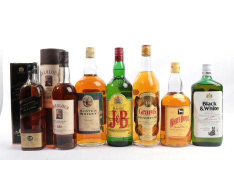 Aberlour 10 Year Old SIngle Highland Malt Scotch Whisky, 40% vol 70cl (one bottle), White Horse Fine Old Scotch Whisky, 40% v