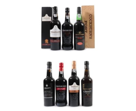 Cockburn's Fine Ruby Port (one bottle), Cockburn's Special Reserve Port (one bottle), Cockburn's 1997 Late Bottled Vintage Po