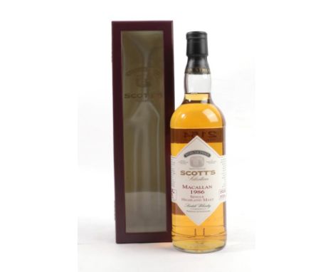 Macallan 1986 Single Highland Malt Scotch Whisky, Scott's Selection, by independent bottlers Robert Scott &amp; Co., Ruthergl