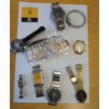 8 off assorted watches by Raymond Weil, Pulsar, Seiko, Rotary, Tissot, Seconda and Missguided. A num