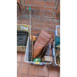 2 off shotgun carry bags plus wooden box and contents of gun cleaning items.