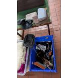 Contents of a crate of assorted small bags