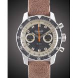 A GENTLEMAN'S STAINLESS STEEL GIGANDET "BIG BOY" CHRONOGRAPH WRIST WATCH CIRCA 1968, REF. 1382