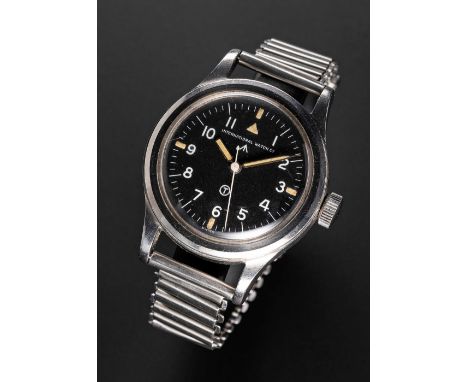 A GENTLEMAN'S STAINLESS STEEL BRITISH MILITARY IWC MARK 11 RAF PILOTS BRACELET WATCHDATED 1951Movement: Manual wind, hacking 