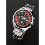 A RARE GENTLEMAN'S "NOS" STAINLESS STEEL BREITLING REFEREE "SOCCER TIMER" CHRONOGRAPH BRACELET WATCH