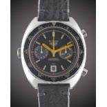 A GENTLEMAN'S STAINLESS STEEL HEUER AUTAVIA AUTOMATIC CHRONOGRAPH WRIST WATCH CIRCA 1970s, REF.