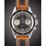 A GENTLEMAN'S STAINLESS STEEL YEMA "DAYTONA" CHRONOGRAPH WRIST WATCH CIRCA 1960s, WITH "REVERSE