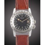 A GENTLEMAN'S STAINLESS STEEL GLYCINE AIRMAN PILOTS WRIST WATCH CIRCA 1955 Movement: 23J, automatic,