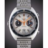 A GENTLEMAN'S STAINLESS STEEL HEUER AUTAVIA AUTOMATIC CHRONOGRAPH BRACELET WATCH CIRCA 1970s, REF.