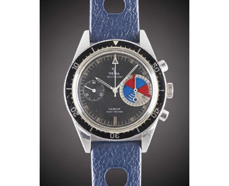 A GENTLEMAN'S STAINLESS STEEL YEMA YACHTINGRAF CHRONOGRAPH WRIST WATCHCIRCA 1970 Movement: 17J, manual wind, Valjoux cal. 773