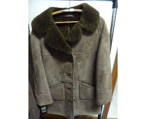 A Brown Sheep Skin Ladies Coat