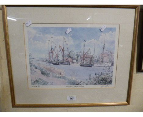 A Framed Limited Edition Litho Print of View from Snipe Bridge by John Westerly 