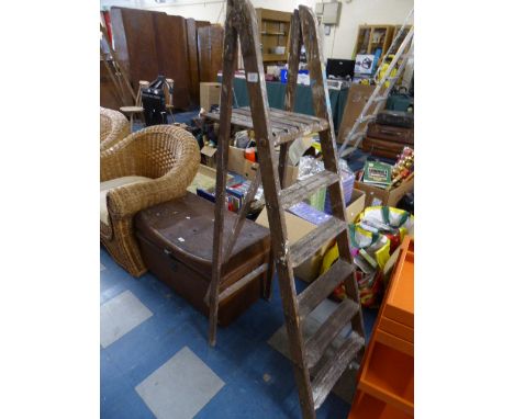 A Vintage Five-Step Step Ladder