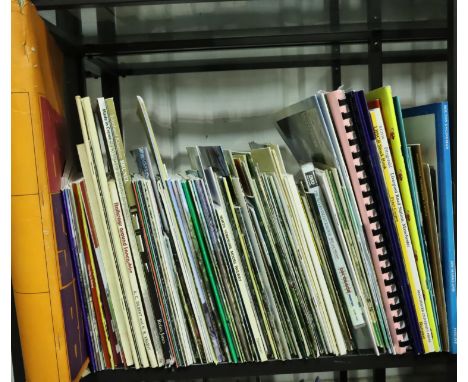 Shelf of railway books and pamphlets. Not available for in-house P&amp;P, contact Paul O'Hea at Mailboxes on 01925 659133 