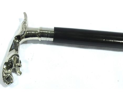 Jaguar handled walking stick, L: 90 cm. Not available for in-house P&amp;P, contact Paul O'Hea at Mailboxes on 01925 659133 