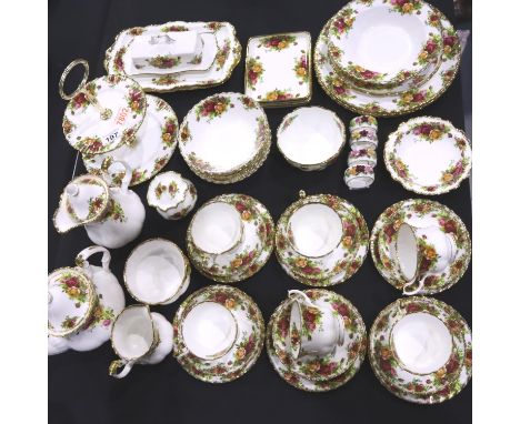 Royal Albert, a twenty one piece tea service with teapot in the Old Country Roses pattern, together with further ceramics (46
