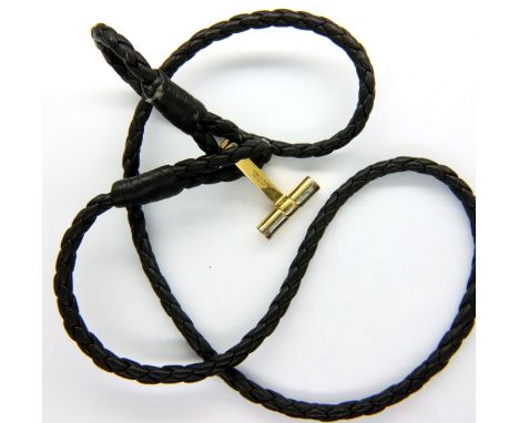 Tom Ford boxed braided leather wrap bracelet, made in Italy, L: 62 cm. P&amp;P Group 1 (£14+VAT for the first lot and £1+VAT 
