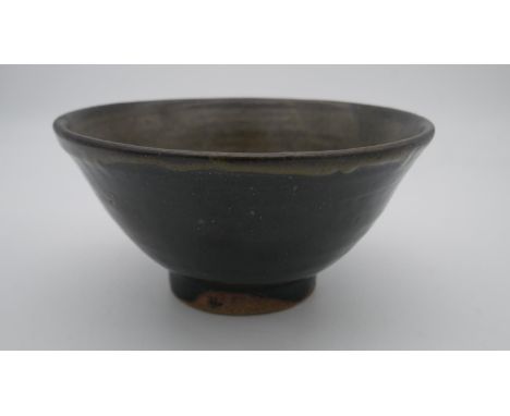 TREVOR CORSER (1938-2015) for Leach Pottery; a stoneware bowl with flared rim, impressed TC and pottery marks. Unglazed foot.