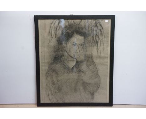Mark Ivan Clarke (Royal Academy Exhibitor), portrait of a young woman, pastel, biography label verso, 70 x 55cm, framed and g